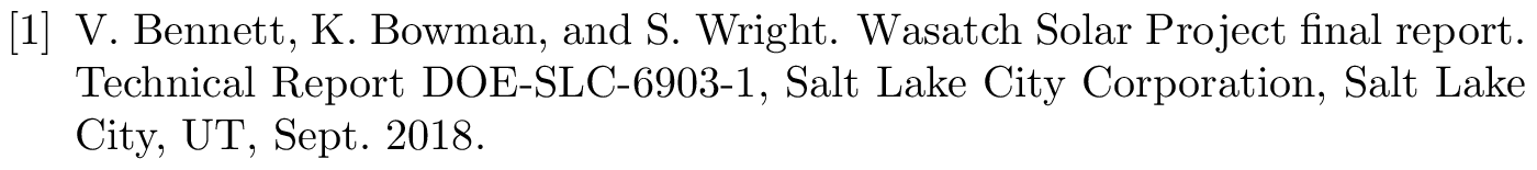 BibTeX example: techreport citation style abbrv